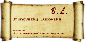 Brunovszky Ludovika névjegykártya